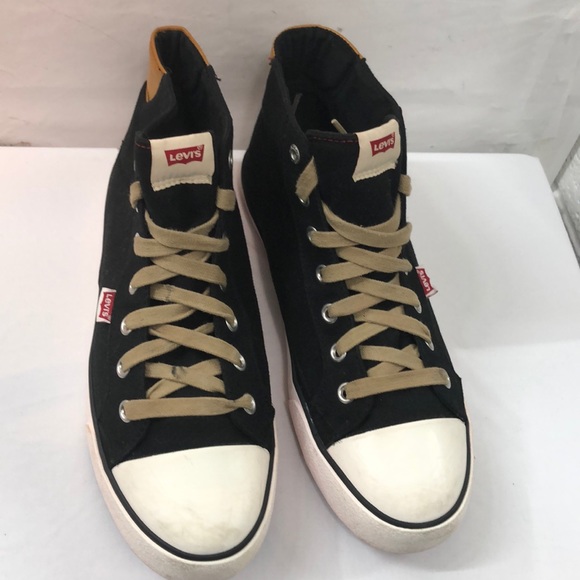 Levi’s Black Canvas High-Top Sneakers Size 13 - Picture 7 of 8